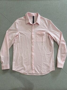 Lululemon Light Pink Long-Sleeve Button-Up Shirt